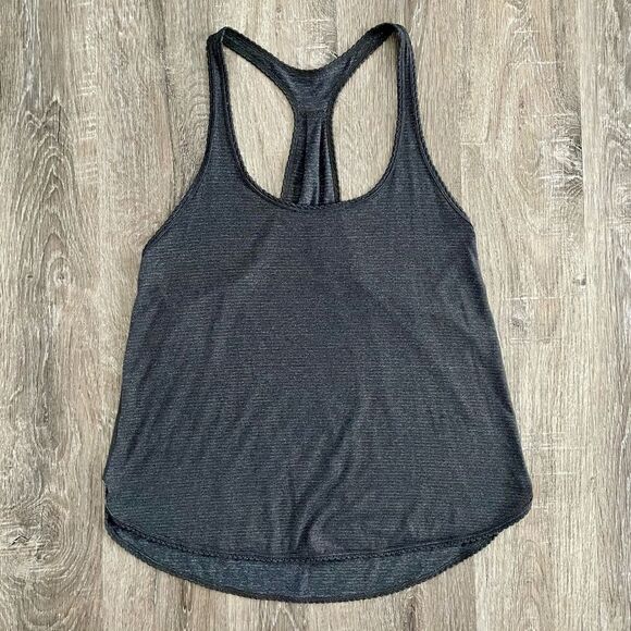 Lululemon Dark Heather Gray Stripe Racerback Tank Top - Picture 5 of 11